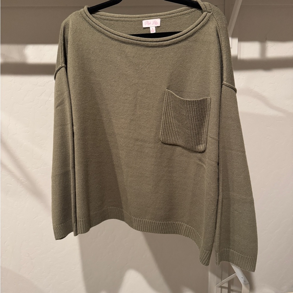 Pink Lily Taupe Knit Sweater